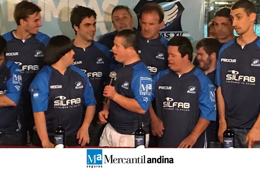 Los Pumpas XV con el presidente Macri